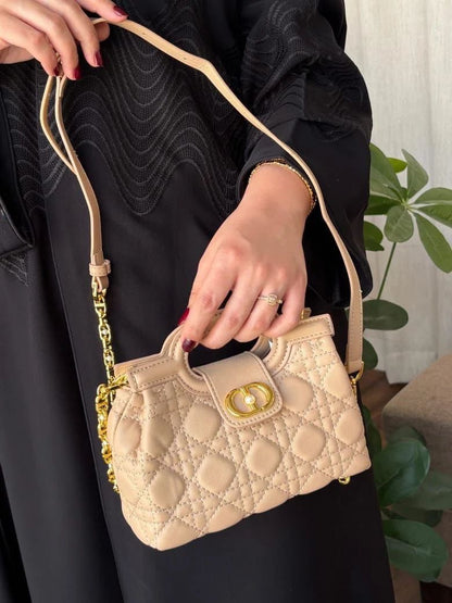 C-H-R-I-S-T-I-A-N D-I-O-R Jolie Top Handle Mini Women Bag – Elegant Edition (Beige)