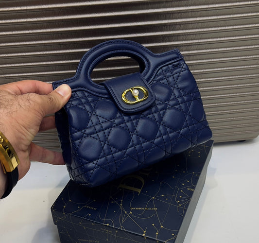 C-H-R-I-S-T-I-A-N D-I-O-R Jolie Top Handle Mini Women Bag – Elegant Edition (Blue)