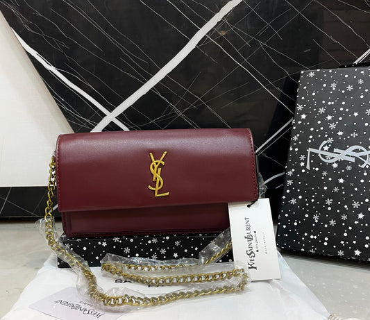 Y-S-L S-A-I-N-T L-A-U-R-E-N-T Paris Crossbody Women Bag – Master High Quality Edition (Maroon)