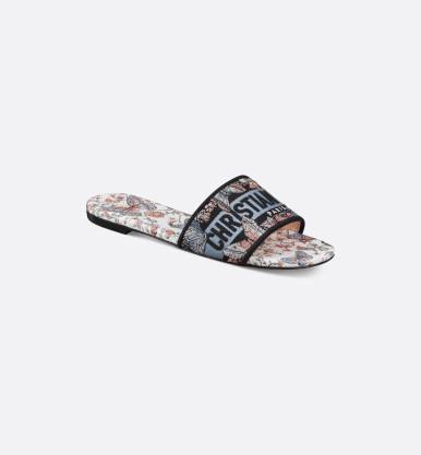 C-H-R-I-S-T-I-A-N D-I-O-R Embroidery Flats Imported With Brand box (Design-5)