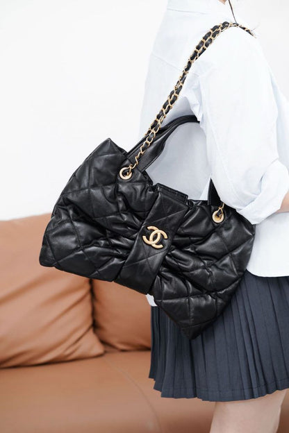 C-H-A-N-E-L Bow 25C Women Bag – Premium Edition (Black)