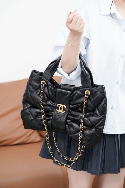 C-H-A-N-E-L Bow 25C Women Bag – Premium Edition (Black)