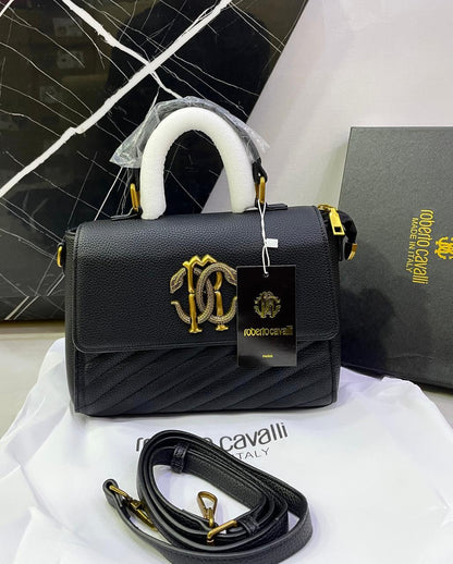 R-O-B-E-R-T-O C-A-V-A-L-L-I Women Bag – Italian Luxury Edition (Black)