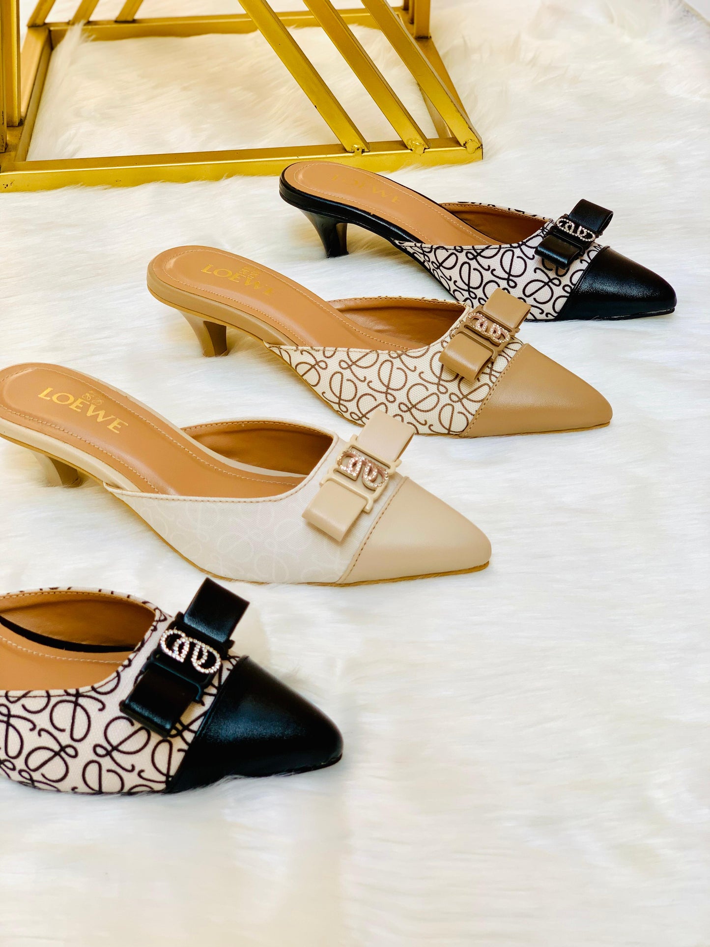 L-O-E-W-E Heels – Official Model Women Footwear (Beige)