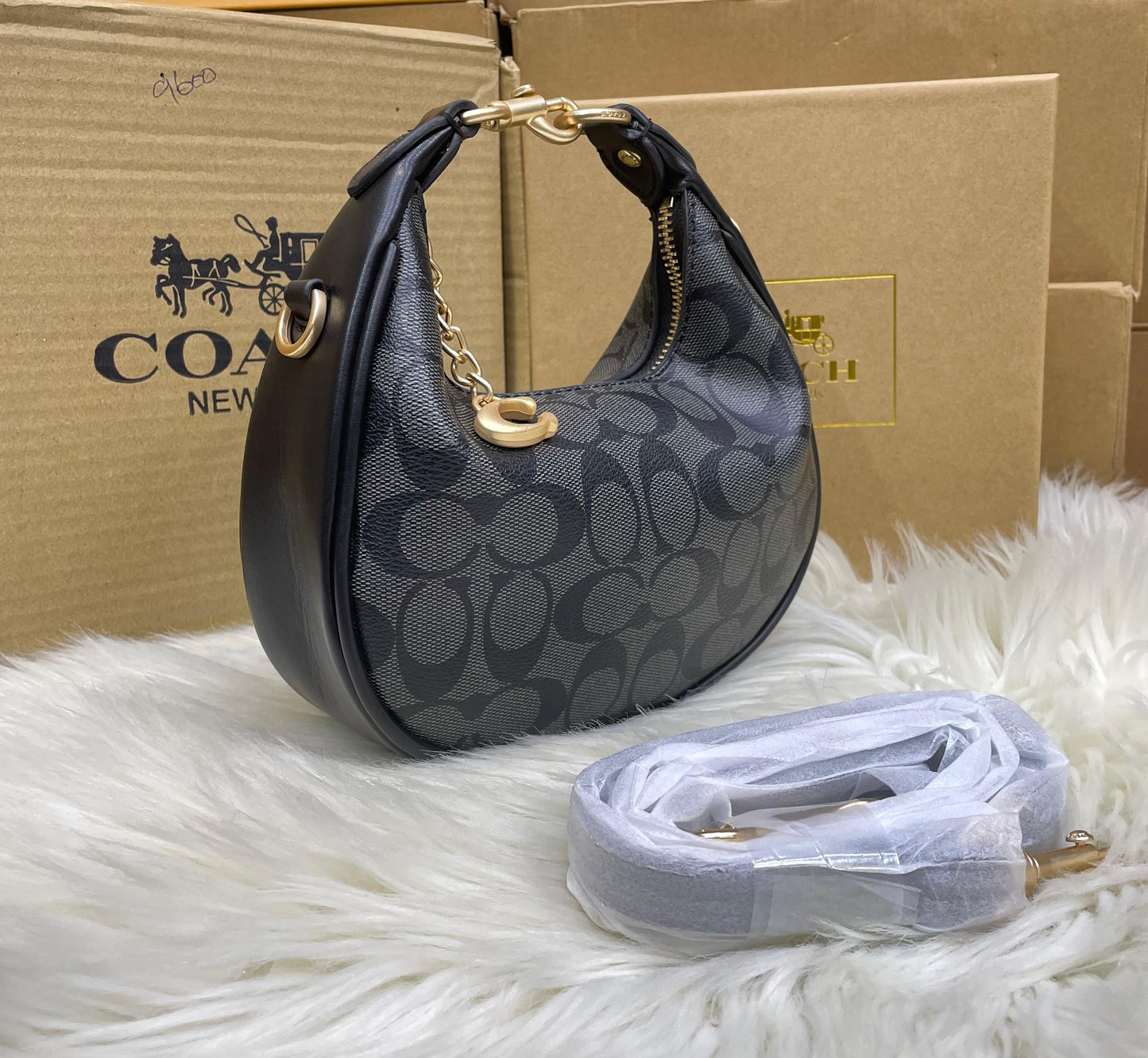 C-O-A-C-H Jonie Mini Women Bag – Compact Luxury Edition (Black-1)