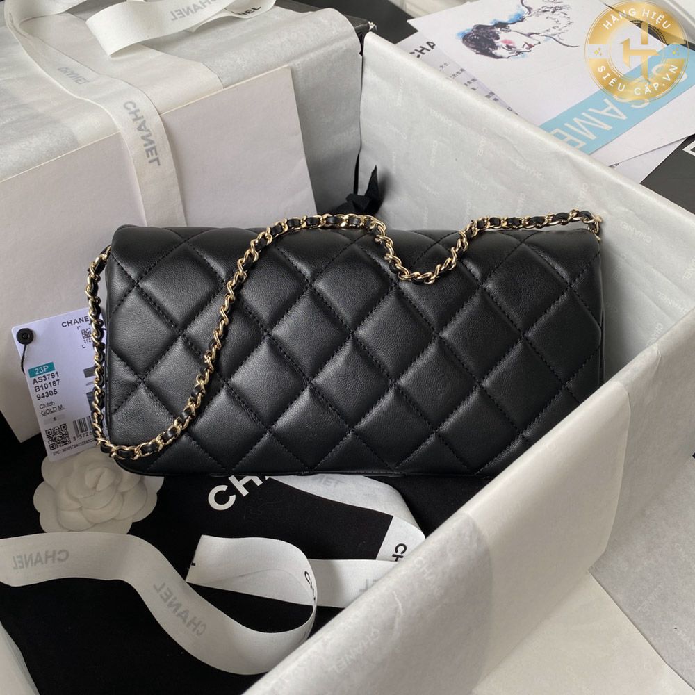C-H-A-N-E-L Pearl Flap Crossbody Women Bag – Premium Edition (Black)