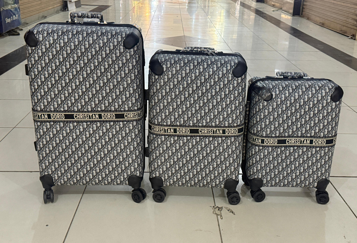 C-H-R-I-S-T-I-A-N D-I-O-R Branded Trolley Bag Sets – Travel Collection (Design-1)