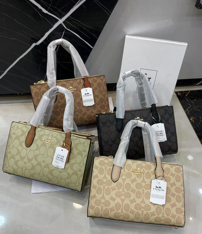 C-O-A-C-H Small Tote & Crossbody Women Bag – Master Class Edition (Beige/Brown-3)
