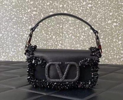 V-A-L-E-N-T-I-N-O G-A-R-A-V-A-N-I Locò Small Crossbody Women Bag – Crystal Edition (Black Design-2)