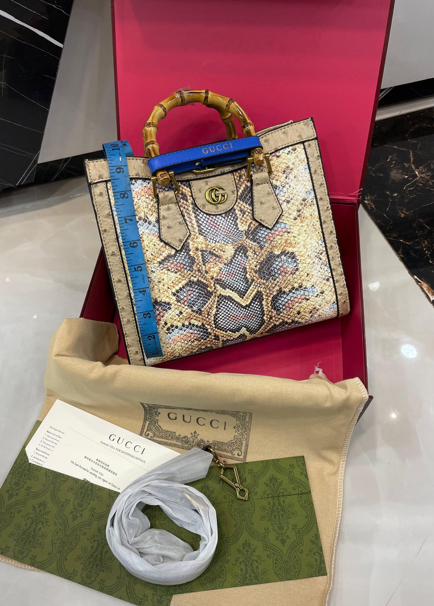 G-U-C-C-I Luxury Bamboo Handle Series Women Bag – Master Quality | (Colorful-3)