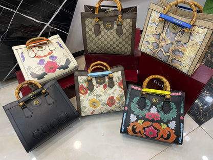 G-U-C-C-I Luxury Bamboo Handle Series Women Bag – Master Quality | (Colorful-3)