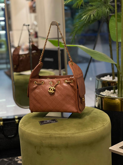 C-H-A-N-E-L 25 Small Handbag – Elegant Women Bag (Brown)
