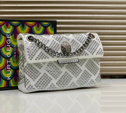 K-U-R-T G-E-I-G-E-R Kensington Drench Women Bag – Official Model (Silver/White)