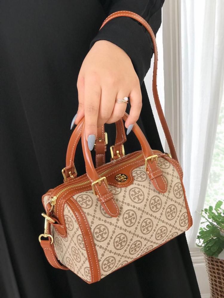 T-O-R-Y B-U-R-C-H Duffle Women Bag – Travel Edition (Brown/Beige)