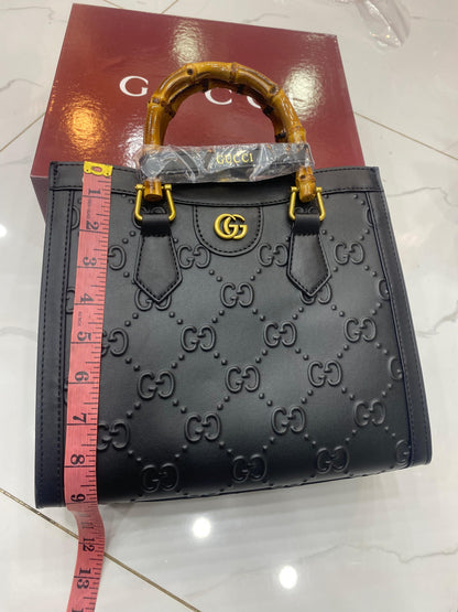 G-U-C-C-I Luxury Bamboo Handle Series Women Bag – Master Quality | (Black)