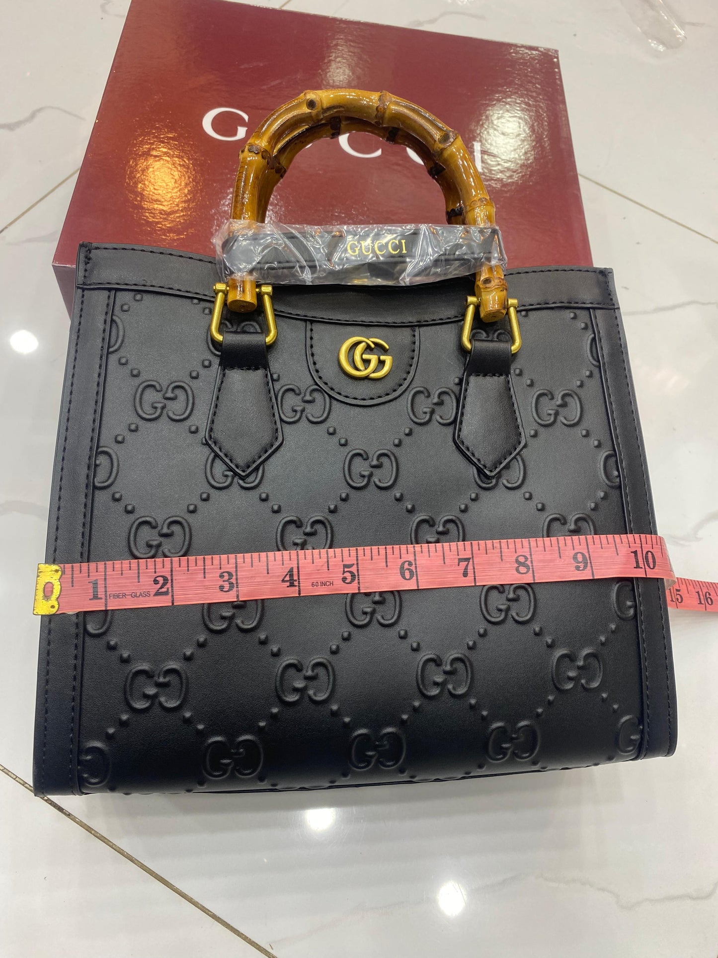 G-U-C-C-I Luxury Bamboo Handle Series Women Bag – Master Quality | (Black)