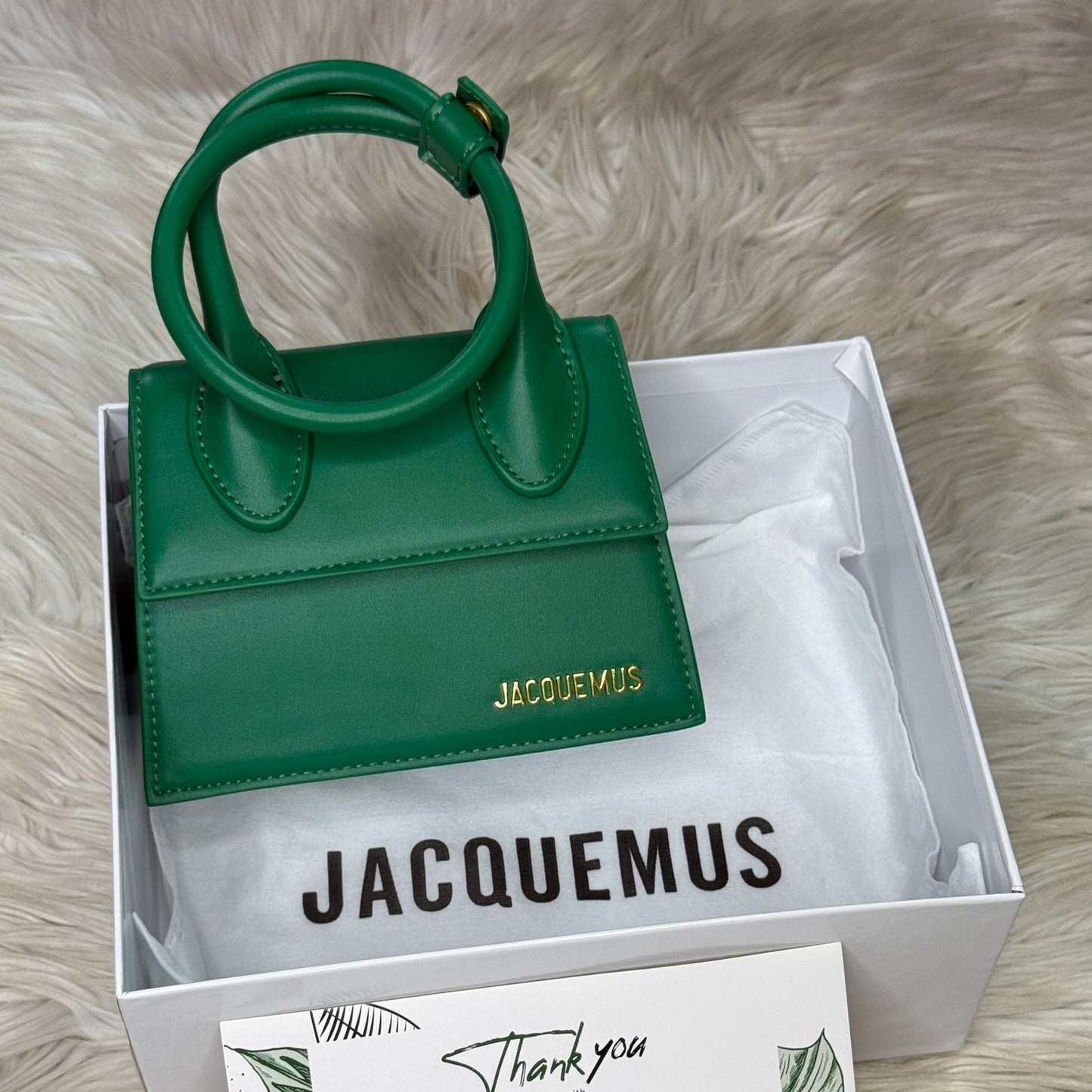 J-A-C-Q-U-E-M-U-S Le Grand Chiquito Tote – Luxe Mini Statement Women Bag (Green-1)