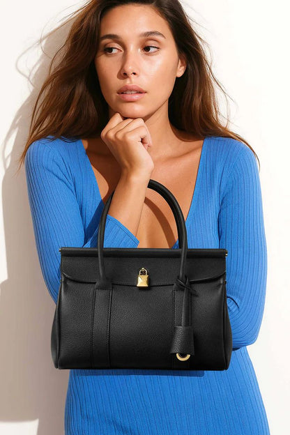 L-O-R-O P-I-A-N-A Loom Bag L32 – Refined Carry Women Bag (Black)