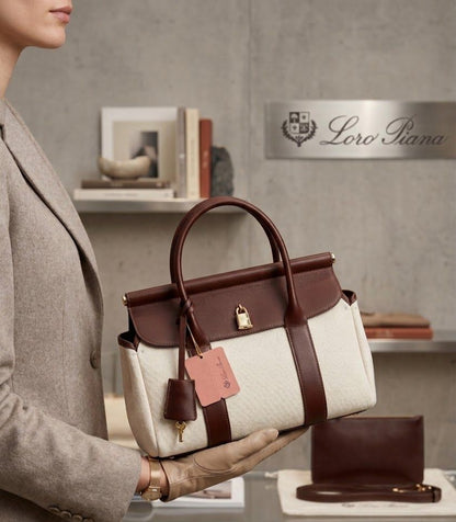 L-O-R-O P-I-A-N-A Loom Bag L32 – Refined Carry Women Bag (Brown-3)