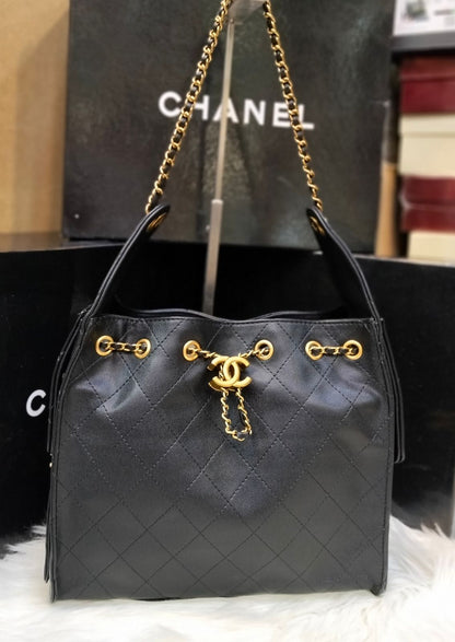 C-H-A-N-E-L 25 Hobo Women Bag – Effortless Chic Edition (Black)