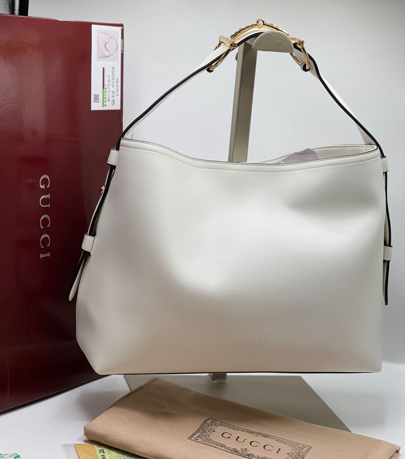 G-U-C-C-I Beatrix Medium Tote – Everyday Luxe Carry Women Bag (White)