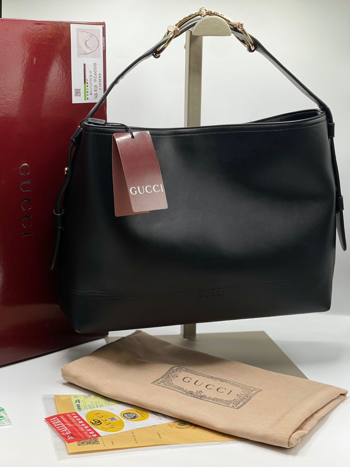 G-U-C-C-I Beatrix Medium Tote – Everyday Luxe Carry Women Bag (Black)