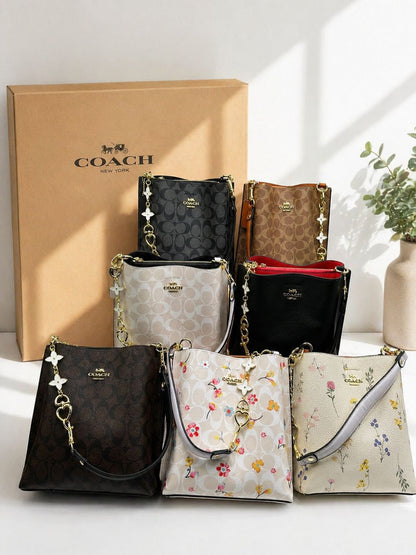 C-O-A-C-H Small Town Bucket Women Bag – Signature Canvas Master Series (Black)