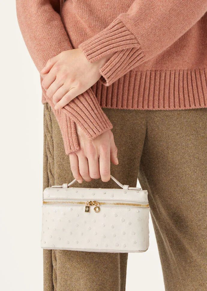 L-O-R-O P-I-A-N-A Extra Pocket L27 Crossbody – Refined Minimal Women Bag (White)