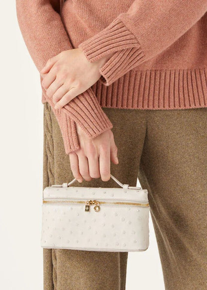 L-O-R-O P-I-A-N-A Extra Pocket L27 Crossbody – Refined Minimal Women Bag (White)
