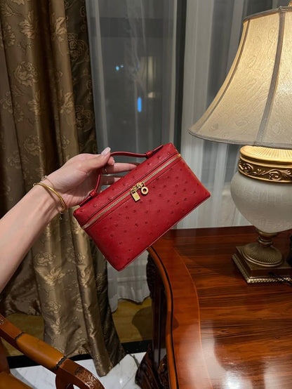 L-O-R-O P-I-A-N-A Extra Pocket L27 Crossbody – Refined Minimal Women Bag (Red)