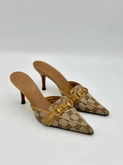 G-U-C-C-I Vintage Horsebit Pointed Heels – Heritage Edge Women Footwear (Brown)