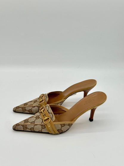 G-U-C-C-I Vintage Horsebit Pointed Heels – Heritage Edge Women Footwear (Brown)