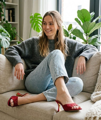 Z-A-R-A Classic Heels – Everyday Elevation Women Footwear (Red)