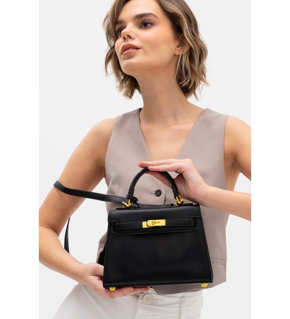H-E-R-M-È-S Kelly 20 Mini Sellier – Petite Icon Women Bag (Black)