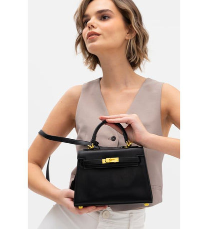 H-E-R-M-È-S Kelly 20 Mini Sellier – Petite Icon Women Bag (Black)
