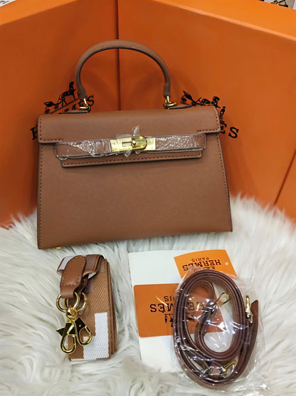 H-E-R-M-È-S Kelly 20 Mini Sellier – Petite Icon Women Bag (Brown)