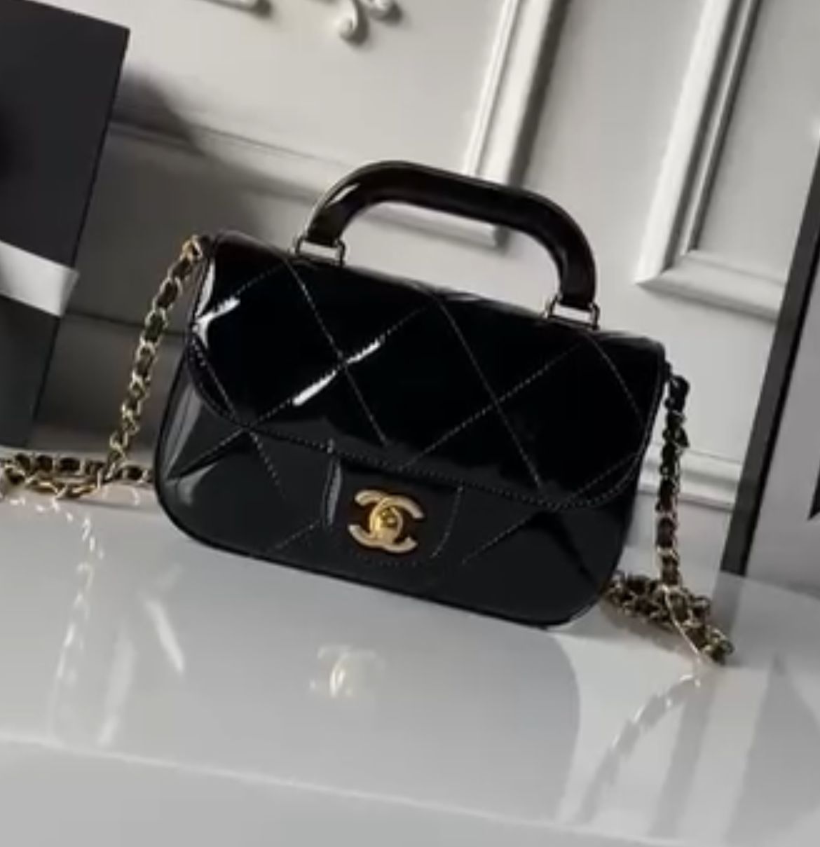 C-H-A-N-E-L Chain Crossbody Women Bag – Luxe Carry Edition (Black)