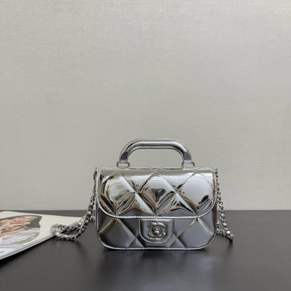 C-H-A-N-E-L Chain Crossbody Women Bag – Luxe Carry Edition (Silver)