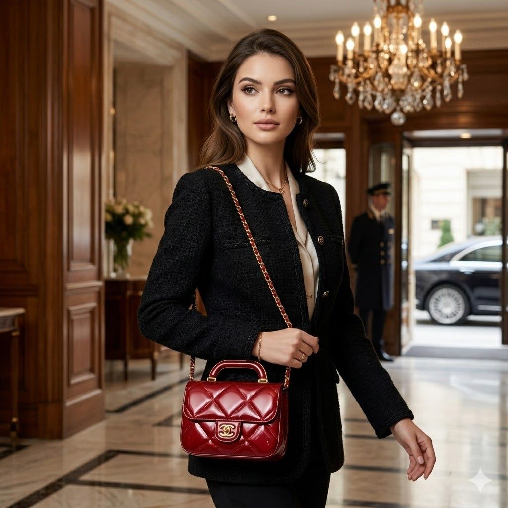 C-H-A-N-E-L Chain Crossbody Women Bag – Luxe Carry Edition (Red)