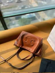 C-E-L-I-N-E Small Cabas Drawstring – Triomphe Carry Women Bag (Brown)