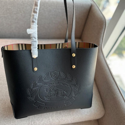 B-U-R-B-E-R-R-Y Crest Tote – Reversible Luxe Women Bag (Black)