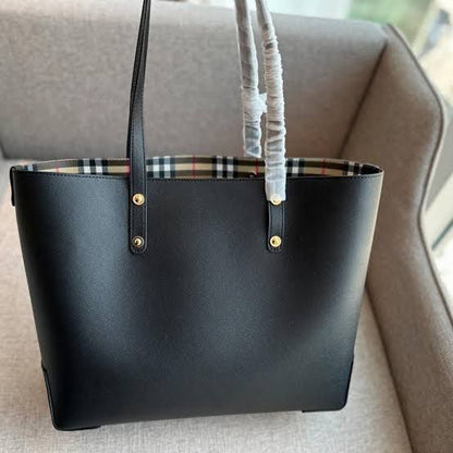 B-U-R-B-E-R-R-Y Crest Tote – Reversible Luxe Women Bag (Black)