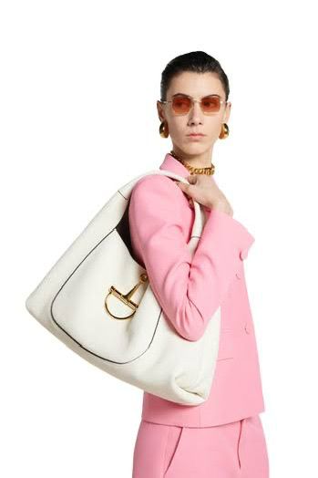 G-U-C-C-I Softbit Maxi Shoulder Women Bag – Luxe 2Pc Set (White)