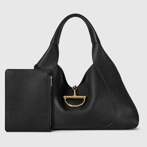 G-U-C-C-I Softbit Maxi Shoulder Women Bag – Luxe 2Pc Set (Black)