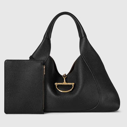 G-U-C-C-I Softbit Maxi Shoulder Women Bag – Luxe 2Pc Set (Black)