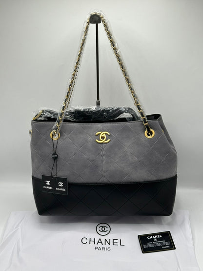 C-H-A-N-E-L Lingge Tote Women Bag – Two-Tone Luxe Edition (Grey)