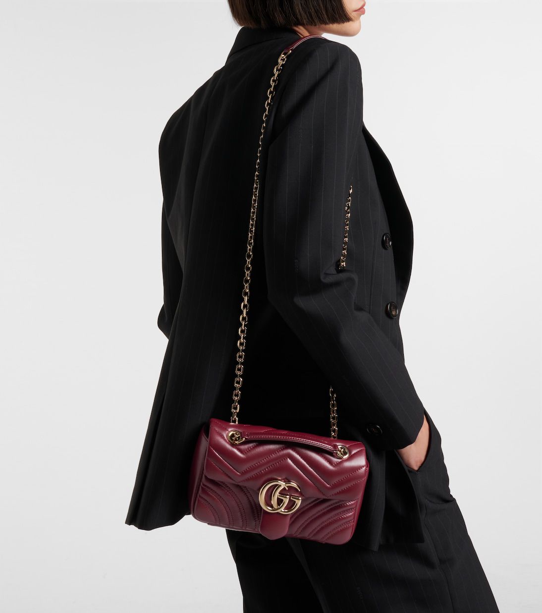 G-U-C-C-I Marmont 2.0 Quilted – Essential Luxe Women Bag (Maroon)