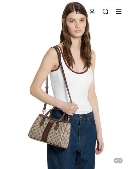 G-U-C-C-I Ophidia GG Supreme Medium Tote – Signature Luxe Women Bag (Small)