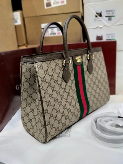 G-U-C-C-I Ophidia GG Supreme Medium Tote – Signature Luxe Women Bag (Medium)