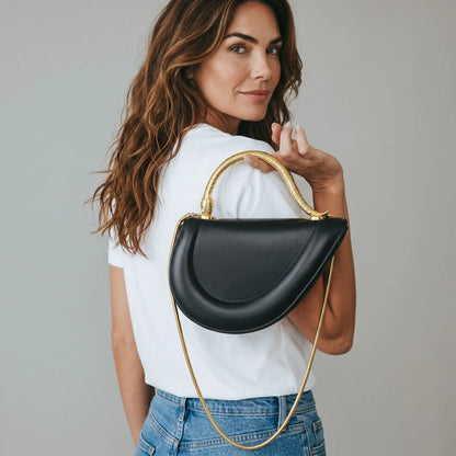 B-V-L-G-A-R-I Serpenti Cuore 1968 Top Handle – Iconic Luxe Women Bag (Black)